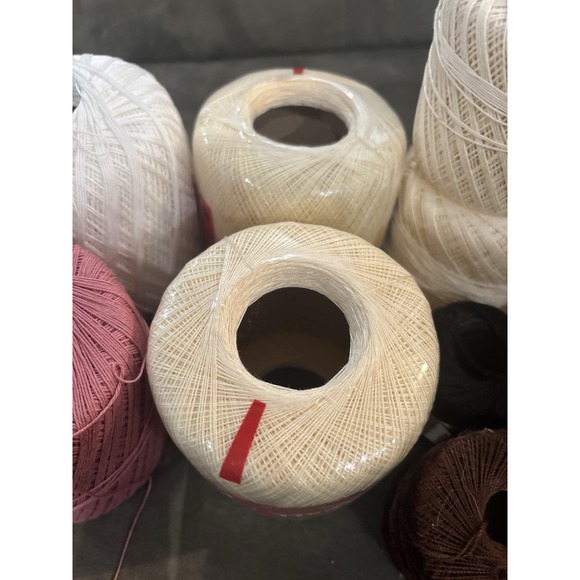 Various Lot Of 6 Larger And Four Smaller Balls Of Crochet Yarn Some New, Used - Picture 9 of 10